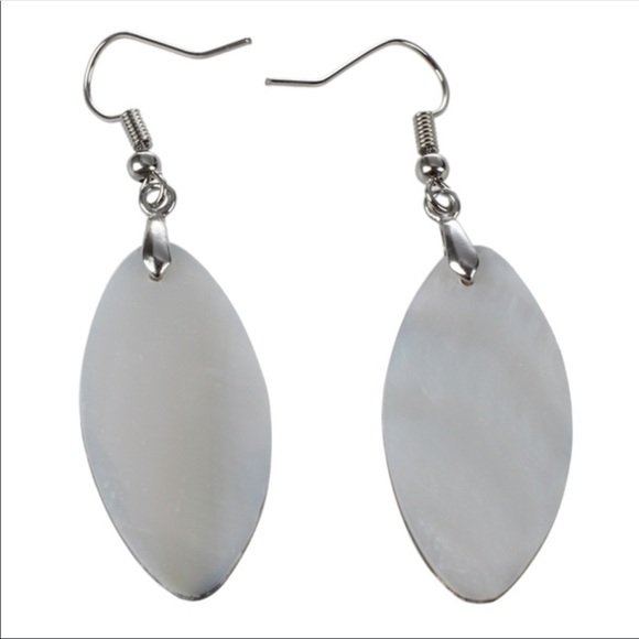 Abalone Shell Dangle Earrings - Picture 3 of 5